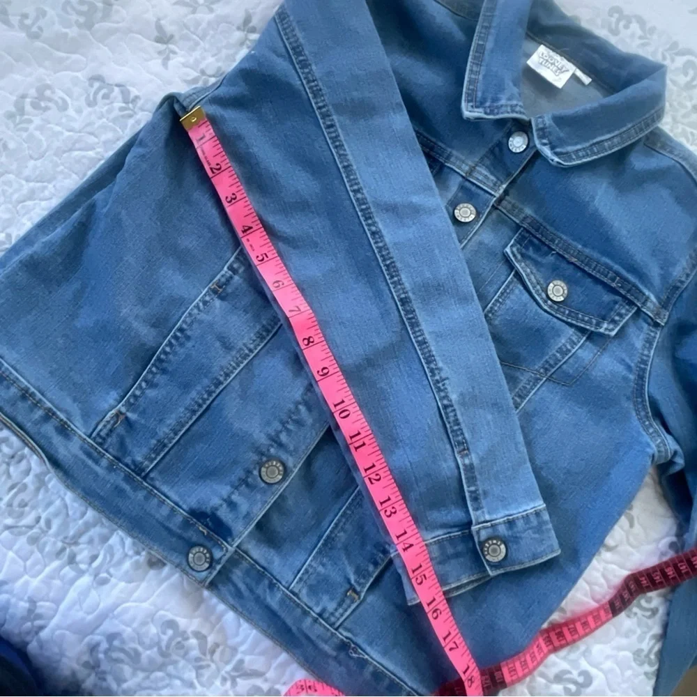 Girls Looney Tunes Tweety Bird Denim Basic Jacket Blue XL 14-16
